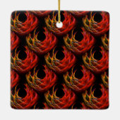 Cute Modern Boho Elegante Abstracte Kunstpatroon # Keramisch Ornament (Achterkant)