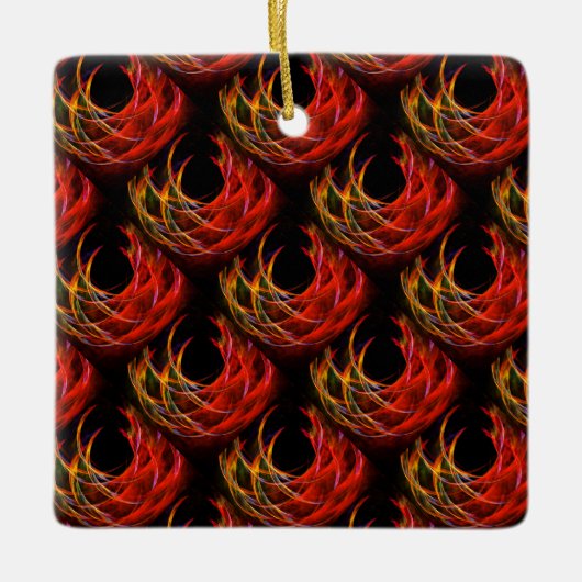 Cute Modern Boho Elegante Abstracte Kunstpatroon # Keramisch Ornament (Voorkant)