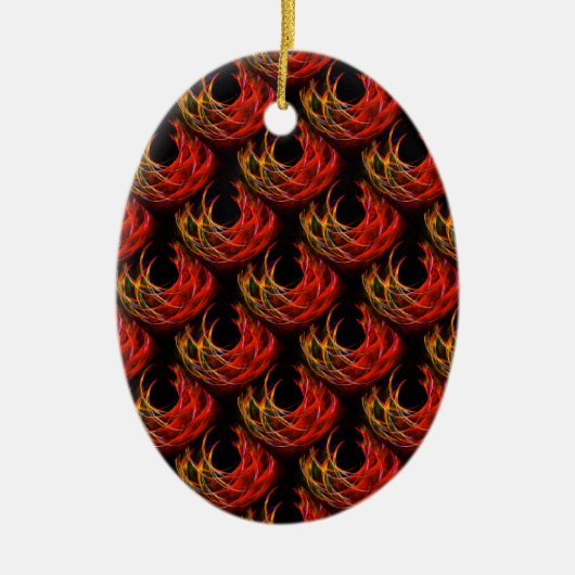 Cute Modern Boho Elegante Abstracte Kunstpatroon # Keramisch Ornament (Voorkant)
