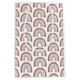 Cute Modern Boho Neutral Rainbow Medium Cadeauzakje