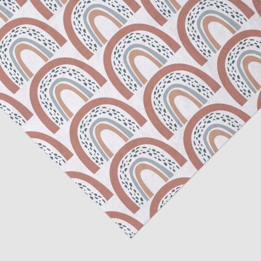 Cute Modern Boho Neutral Rainbow Tissuepapier (Detail)