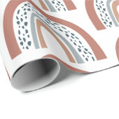 Cute Modern Boho Neutral Rainbow Wrapping Paper Cadeaupapier (Rol Hoek)