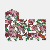 Cute Modern Bright Red Flowers Bedankdoosjes (Uitgevouwen)