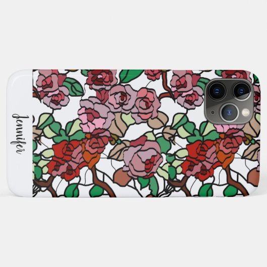 Cute Modern Bright Red Flowers Case-Mate iPhone Case (Achterkant (horizontaal))