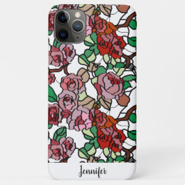 Cute Modern Bright Red Flowers Case-Mate iPhone Case