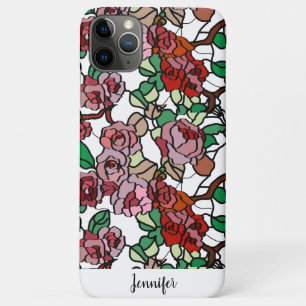 Cute Modern Bright Red Flowers Case-Mate iPhone Case