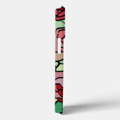 Cute Modern Bright Red Flowers Mint Case-Mate iPhone Case (Achterkant / Rechts)