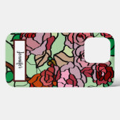 Cute Modern Bright Red Flowers Mint Case-Mate iPhone Case (Achterkant (horizontaal))