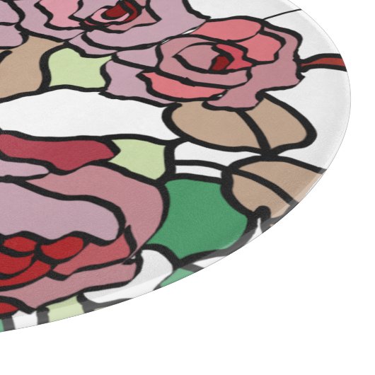 Cute Modern Bright Red Flowers Snijplank (Hoek)