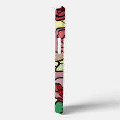 Cute Modern Bright Red Flowers Yellow Case-Mate iPhone Case (Achterkant / Rechts)