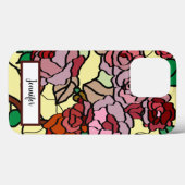 Cute Modern Bright Red Flowers Yellow Case-Mate iPhone Case (Achterkant (horizontaal))