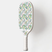 Cute Modern Brush Strokes Pattern Pickleball Paddle (Links)