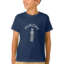 Cute Modern Cartoon Funny Musician T-Shirt