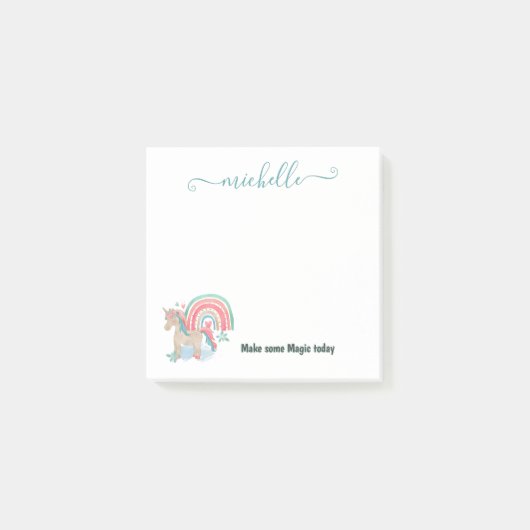 Cute Modern Chic Script Name Post-it® Notes (Voorkant)