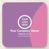 Cute Modern Clean  Company Marketing Bier Onderzetter (Voorkant)