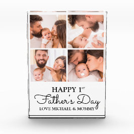 Cute Modern Collage Happy First Fathers Day Fotoblokken