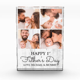Cute Modern Collage Happy First Fathers Day Fotoblokken