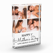 Cute Modern Collage Happy First Moederdag Fotoblokken (Links)