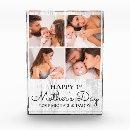 Cute Modern Collage Happy First Moederdag Fotoblokken