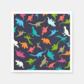 Cute Modern Colorful Fun Dinosaur Kinder Party Servet (Voorkant)
