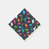 Cute Modern Colorful Fun Dinosaur Kinder Party Servet (Hoek)