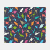 Cute Modern Colorful Fun Dinosaur Kinder Pattern Fleece Deken (Voorkant (Horizontaal))