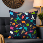 Cute Modern Colorful Fun Dinosaur Kinder Pattern Kussen<br><div class="desc">Dit moderne ontwerp heeft een schattig kleurrijk dinosauruspatroon #home #decor #homedecor #kussens #throwpillows #kussens #bedroom #interiors #interiordesign #style #stylish #mode #fashionable #trendy #cool #gift #cadeaus #kinder #kidsbedroom #boysbedroom #boys #girls #dinosaur #schattig #prehistorisch #kidsdecor</div>