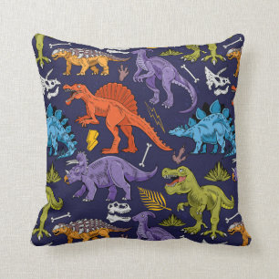 Cute Modern Colorful Fun Dinosaur Kinder Pattern Kussen