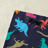 Cute Modern Colorful Fun Dinosaur Kinder Pattern Strandlaken (In situ)