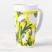 Cute modern coneflower Latte Mok (Rechterhoek)