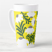 Cute modern coneflower Latte Mok (Linkerhoek)