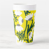 Cute modern coneflower Latte Mok (Voorkant)
