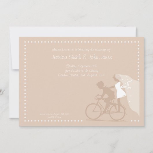 CUTE Modern Couple on Bicycle Save the Date (Voorkant)