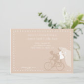 CUTE Modern Couple on Bicycle Save the Date (Staand voorkant)