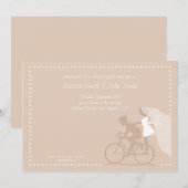 CUTE Modern Couple on Bicycle Save the Date (Voorkant / Achterkant)
