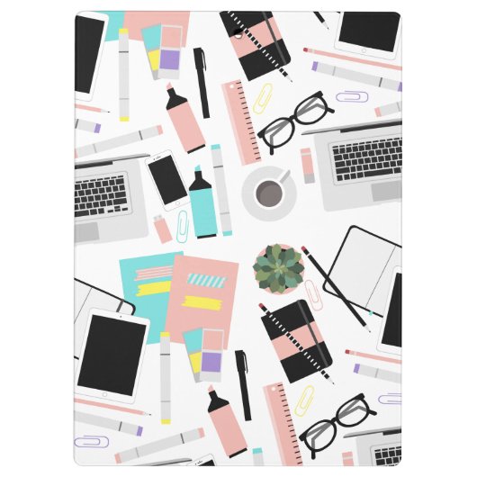 Cute Modern Custom Desktop Pattern Klembord (Achterkant)