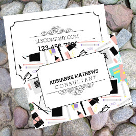 Cute Modern Custom Desktop Pattern Visitekaartje