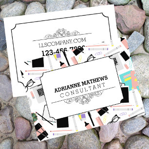 Cute Modern Custom Desktop Pattern Visitekaartje