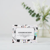 Cute Modern Custom Desktop Pattern Visitekaartje (Staand voorkant)