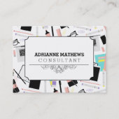 Cute Modern Custom Desktop Pattern Visitekaartje (Voorkant)