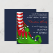 Cute Modern Elf Shoe Kerstparty Uitnodiging (Voorkant / Achterkant)