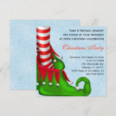 Cute Modern Elf Shoe Kerstparty Uitnodiging (Voorkant / Achterkant)