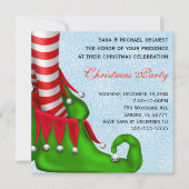Cute Modern Elf Shoe Kerstparty Uitnodiging (Voorkant)