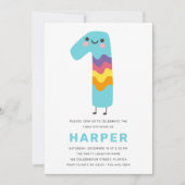 Cute Modern First Birthday - 1st Birthday Kaart (Voorkant)