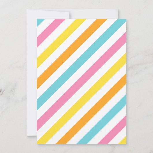 Cute Modern First Birthday - 1st Birthday Kaart (Achterkant)