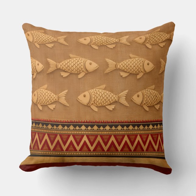 Cute Modern Fish Throw Pillow Kussen (Voorkant)