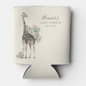 Cute Modern Floral Giraffe Simple Baby shower Blikjeskoeler (Voorkant)