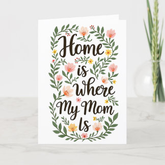 Cute Modern Floral Happy Mother's Day Bedankkaart