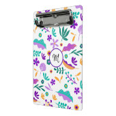 Cute Modern Flowers en Leaves Mini Klembord (Angled2)