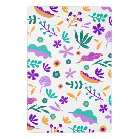 Cute Modern Flowers en Leaves Mini Klembord (Achterkant)